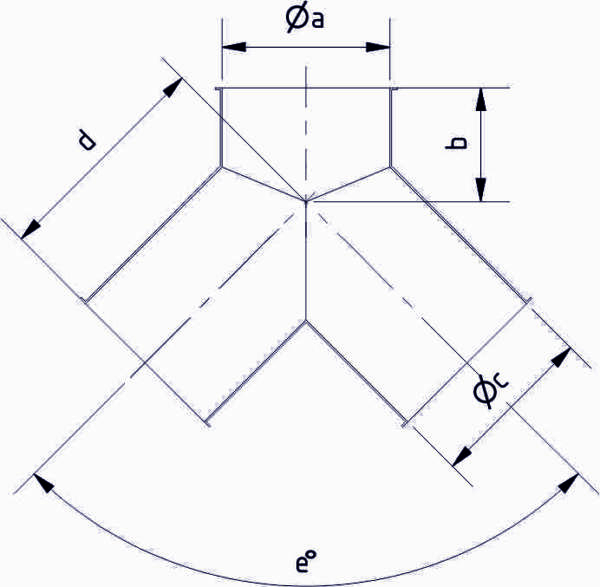 Fork piece 2x45° - Image 2