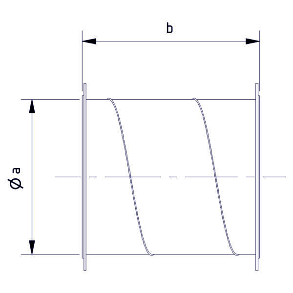 Pipe system Helix-air with flange nominal length 500 - Image 2