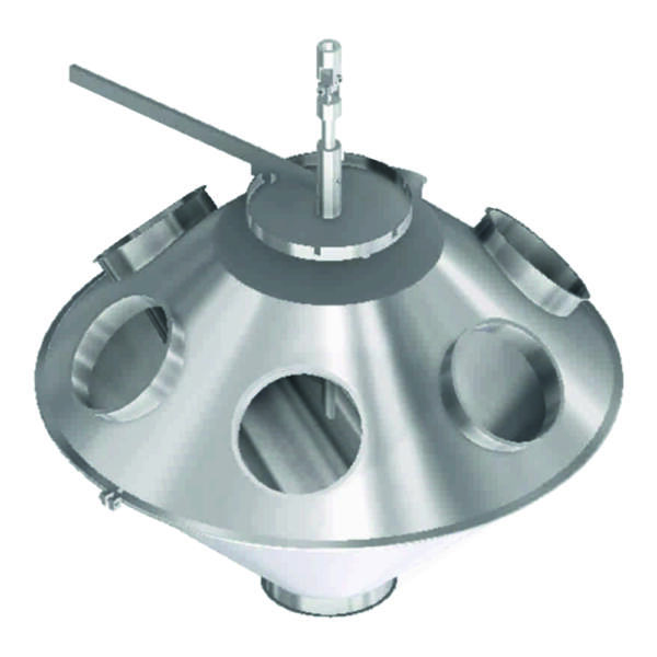 Rotary distributor six-fold
