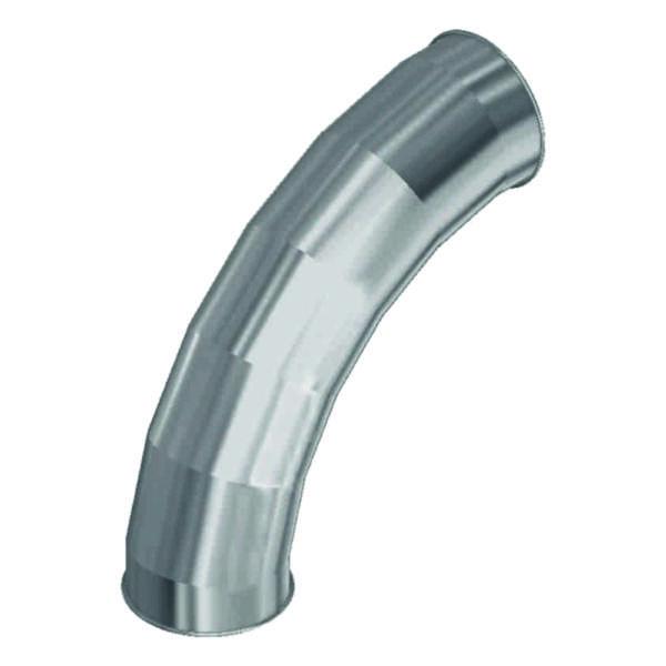 Pipe elbow with beaded flange r=750