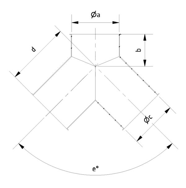 Pieza para desplazamiento 2×45° - Imagen 2