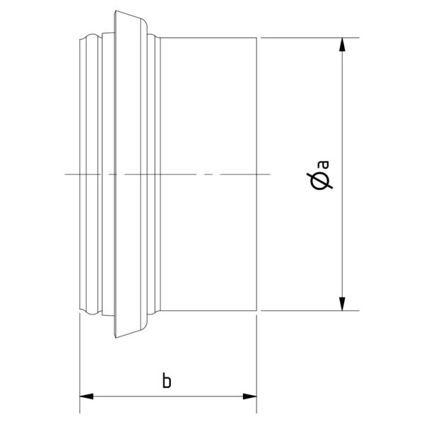 Conexión para tubo de transportede de grano con anillo de metal - Imagen 2