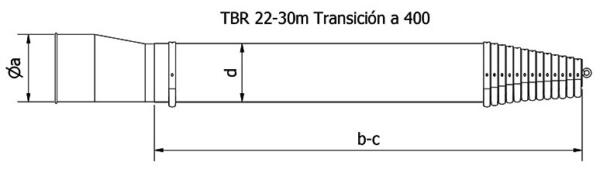 Tubo de ventilación telescópico DN 400 primer tubo no perforado - Imagen 3