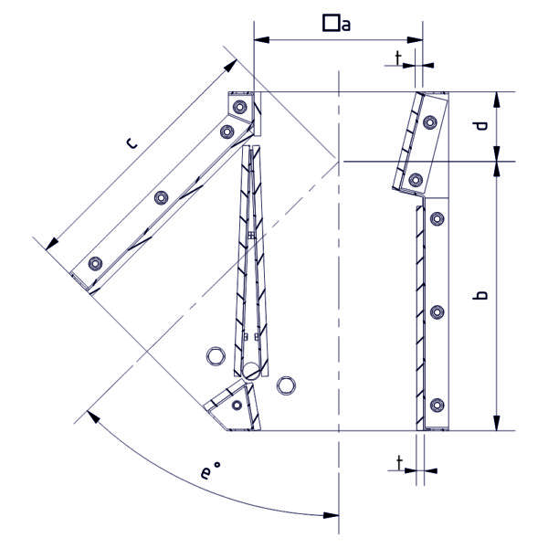 Modularer Klappkasten 1x45° mit Handhebel (APS; Super APS; Super APS food) – Bild 2