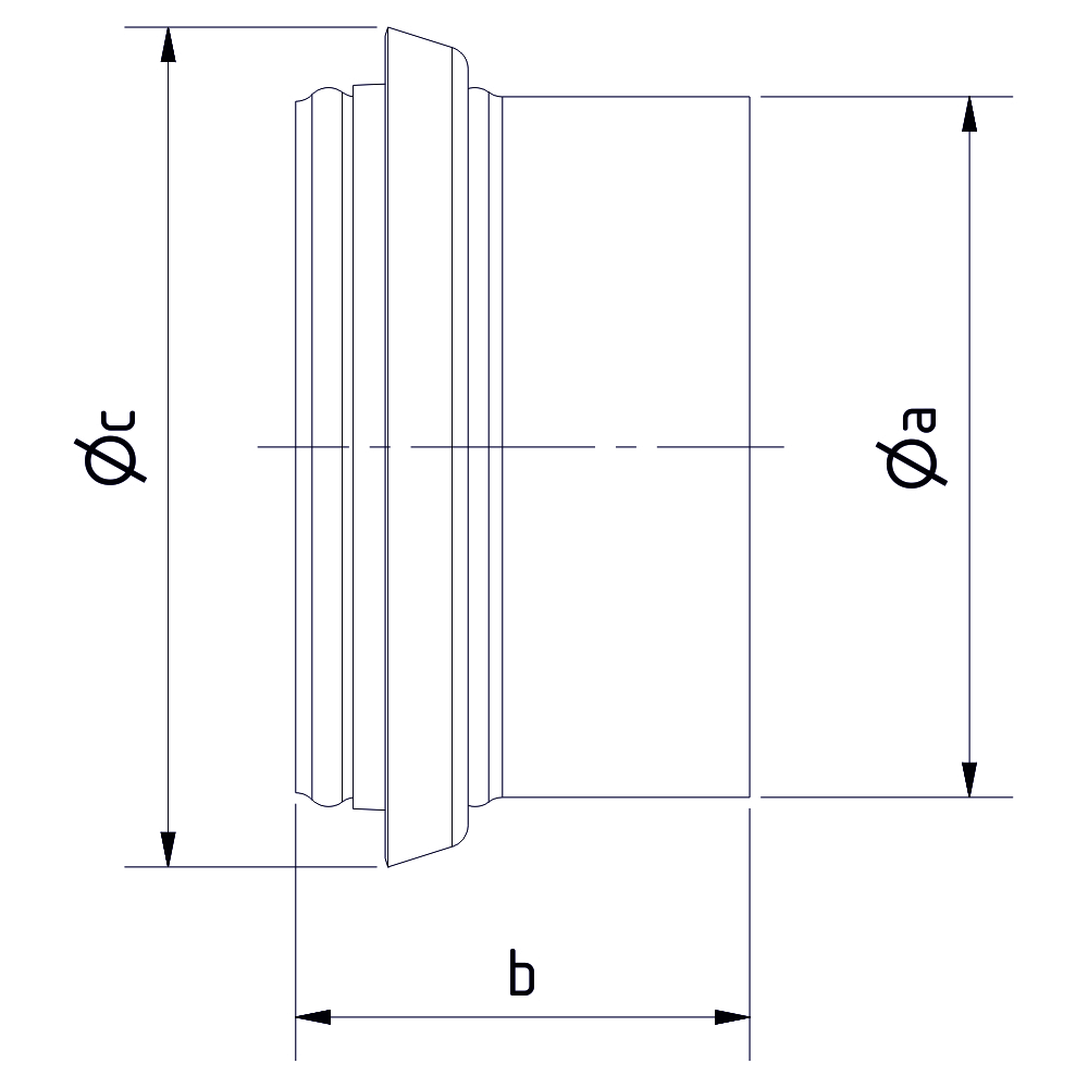 Körnerrohrstutzen mit Dichtung – Bild 2
