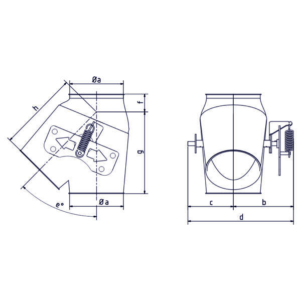 Modularer Klappkasten 1x45° mit Handhebel – Bild 2