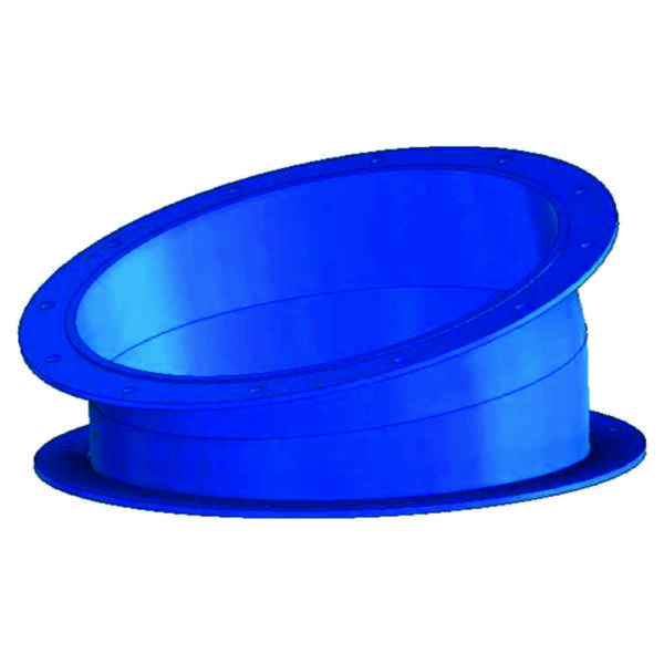 Segmentbogen Helix-air mit Flansch 15°